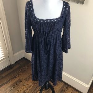 Laundry by Shelli Segal Navy Lace Dress Large